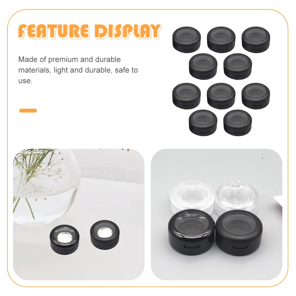 10 Sets Eye Shadow Box Eyeshadow Dispenser Empty Case Portable Lightweight Packaging Container Storage Space-saving Makeup