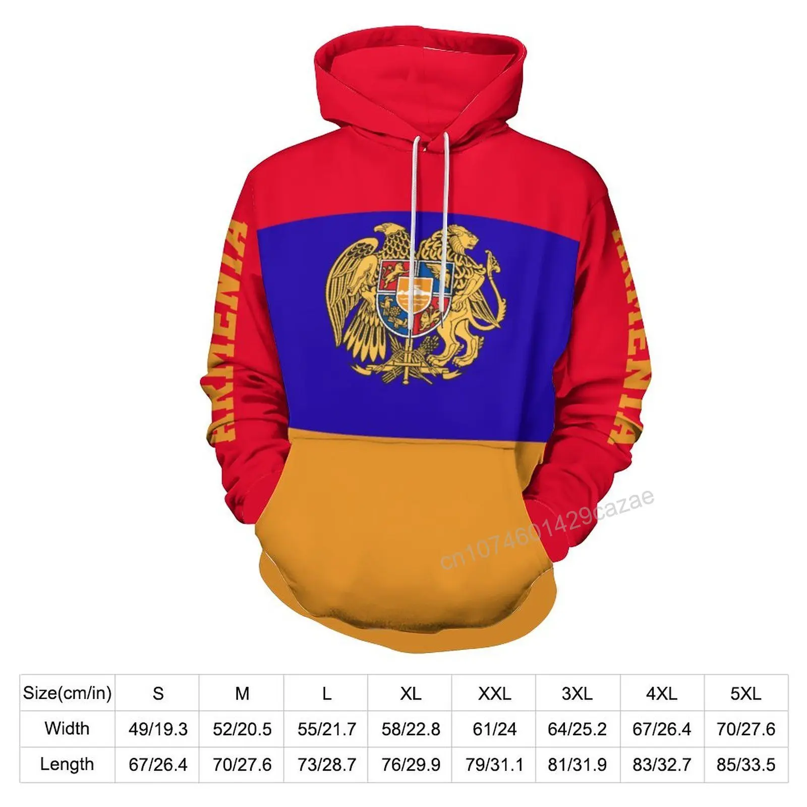 Armenia Country Flag 3D Hoodie Polyester Cool Men Women Harajuku Sweatshirt Unisex Casual Pullover Hoodies