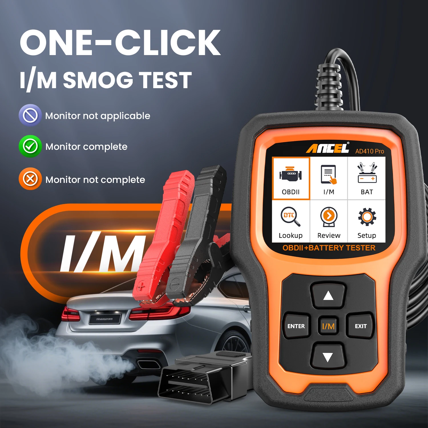 

Автомобильный аккумулятор, сканер OBD2, проверка двигателя с полной функцией OBD2, считыватель кодов ANCEL AD410 PRO, автомобильные диагностические инструменты