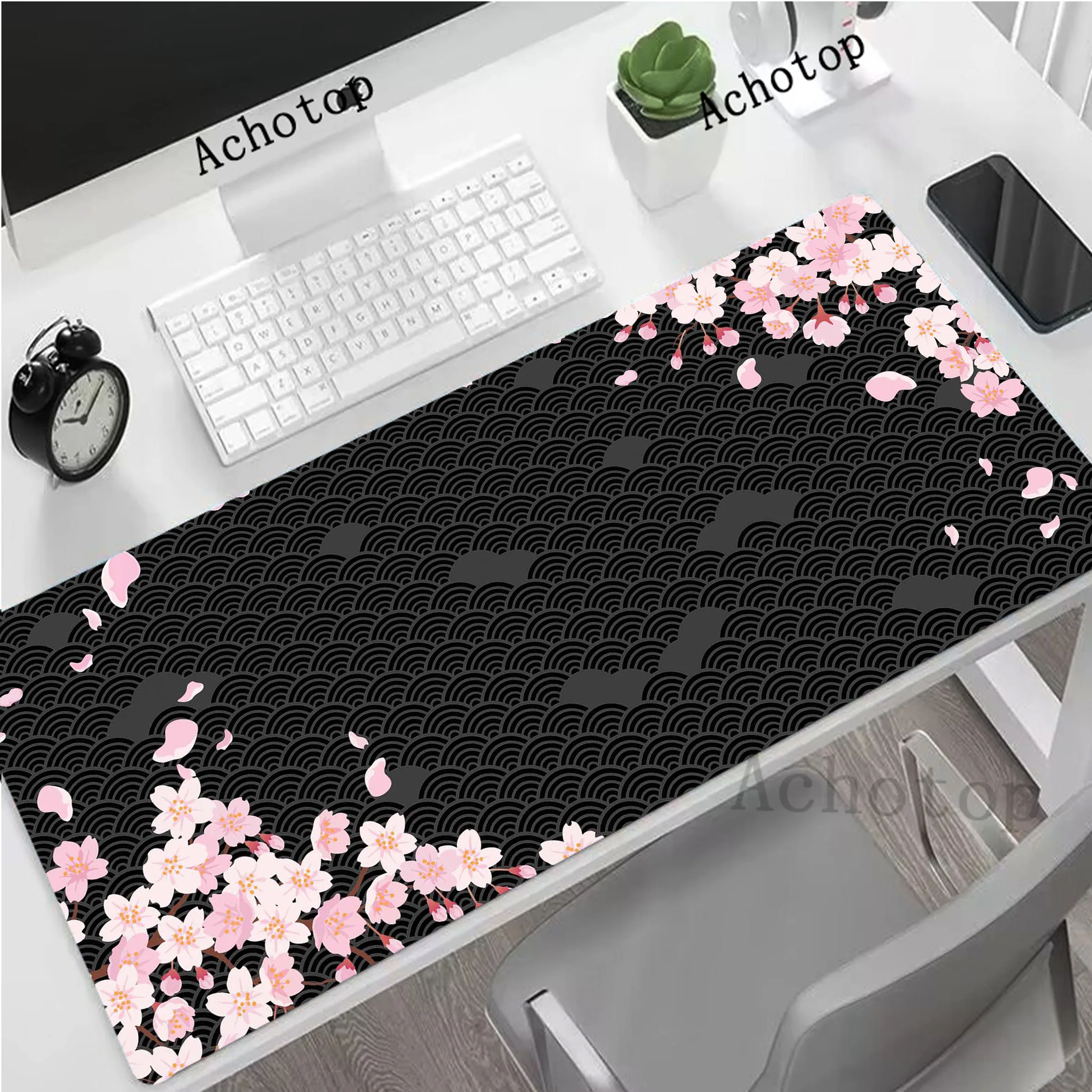 

Sakura Mouse Pad HD Print XXL Mousepad Natural Rubber Keyboard Pads Locking Edge Gaming Setup Accessories Mouse Mat 900x400mm