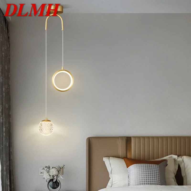 

DLMH Contemporary Creative Brass LED 3 Colors Chandelier Decorative Hanging Light for Home Bed Room