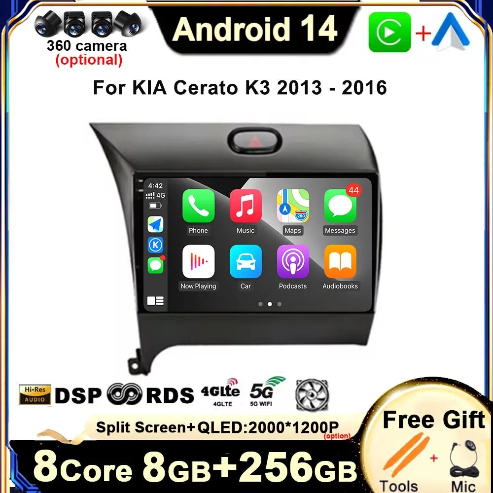 

Android OS for KIA Cerato K3 2013 2014 2015 2016 GPS Navi Touch Screen Car Play 4G BT WIFI Car Multimedia Radio Player DSP Tools