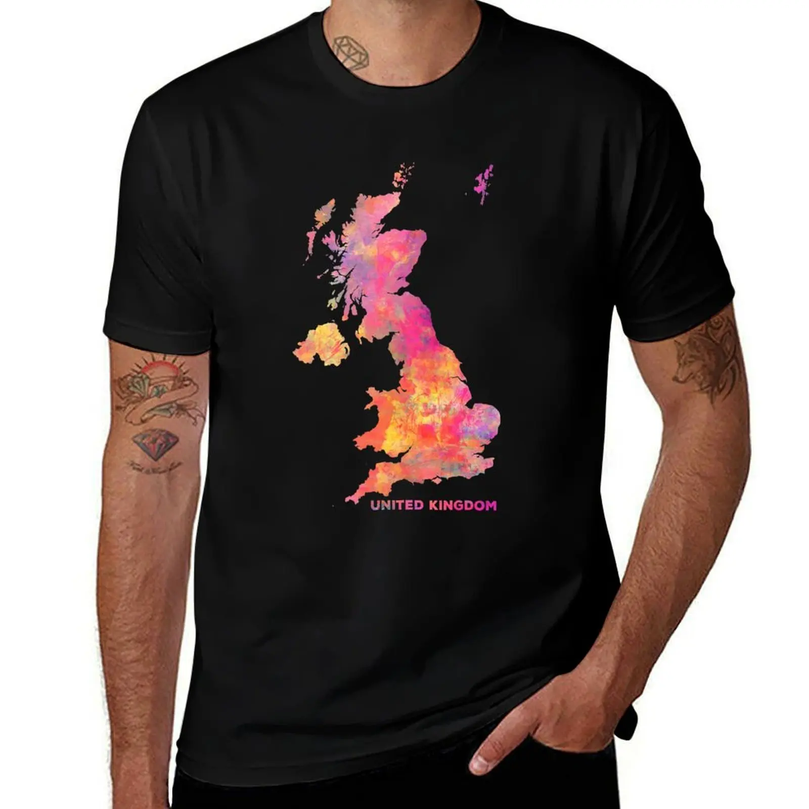 

United Kingdom map #uk #unitedkingdom #map T-Shirt Casual All Match Short Sleeve T-Shirt