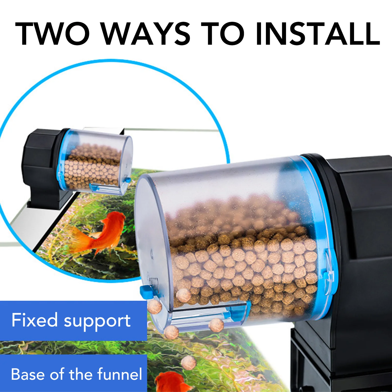 Fish Food Timer Dispenser Automatic Fish Feeder Smart Electric Auto Fish Food Timer Dispenser for Aquarium and Fish