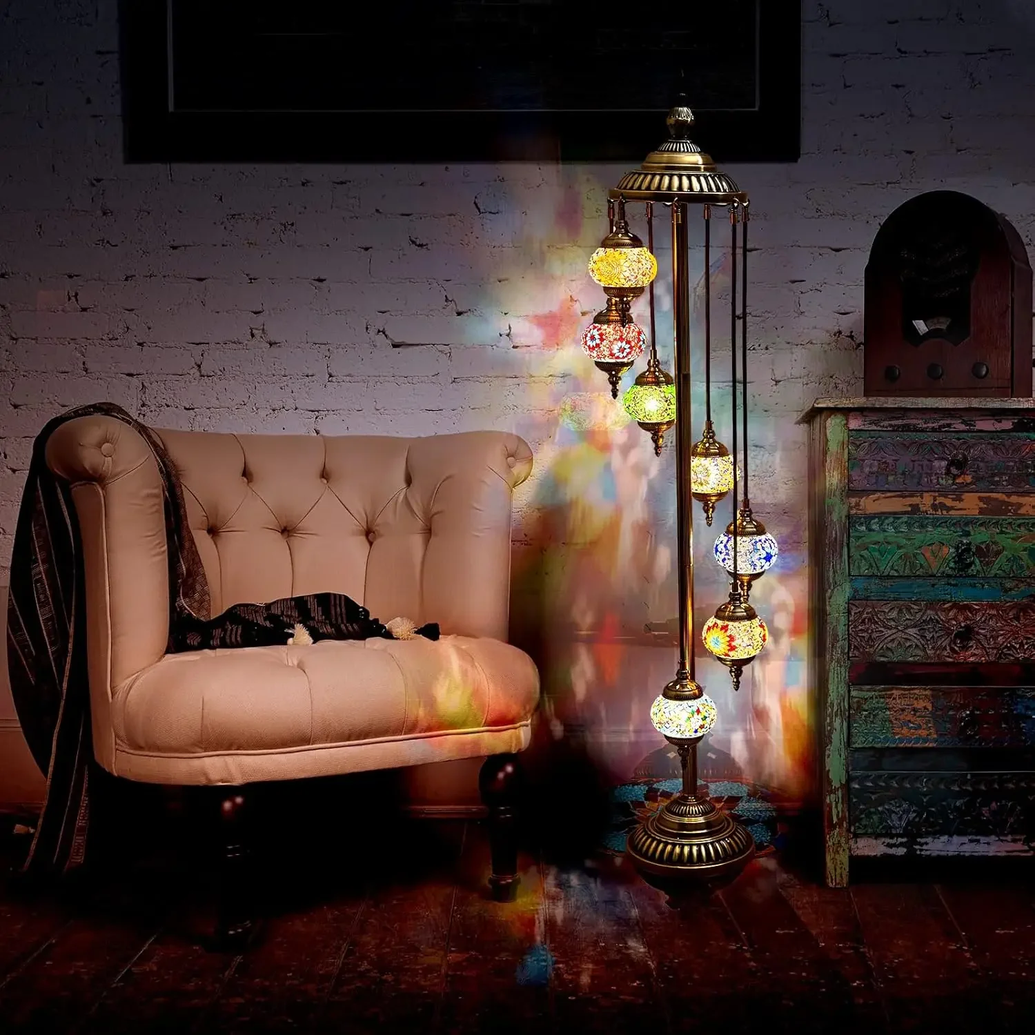 مصباح أرضي مصباح أرضي مغربي لتصميم المنزل المزخرف