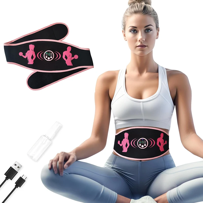 EMS Muscle Stimulator Body Slimming Belt Electric Massage Abdominal Trainer Toner Weight Loss Smart Fitness Vibration Belt Unise