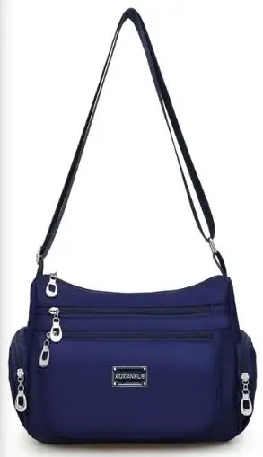 New Fashion Nylon Waterproof Indonesian Single Shoulder women\'s Bag Casual Versatile Crossbody Multi Zipper Shoulder Bags