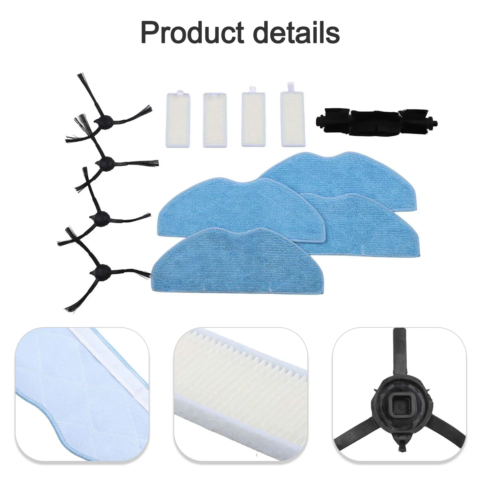 Mop Cloth Side Main Brush Kit For Tefal Series 70 140 Robot Vacuum Cleaner Replacement Parts Accessories