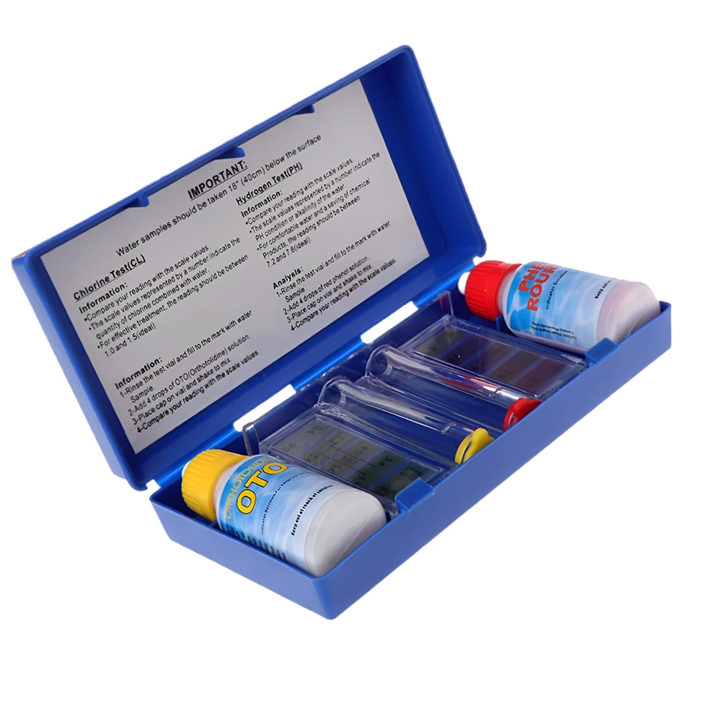 

Swimming Pool Test Kit Convenient Water Test Box Practical Effective Portable Water Test Kit with Bottle Packing