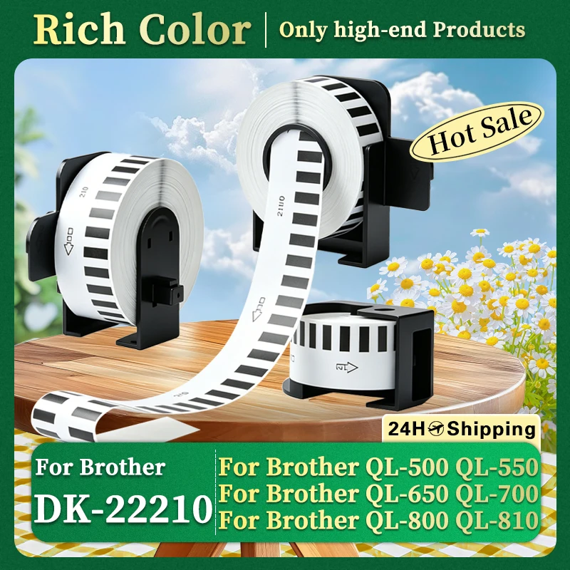 DK-22210 Labels Thermal Paper Sticker 29mm*30.48m Continuous Paper Labels For Brother QL Label Printer QL-500 QL-550 QL-570
