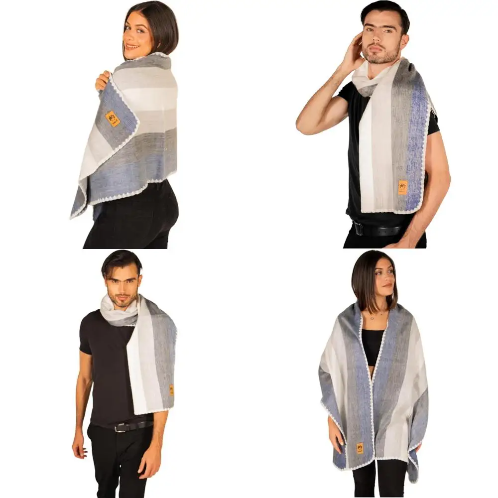 

ALPAKITAS Шаль из шерсти альпаки для мужчин и женщин - Шали и накидки - 70% альпака - Мода унисекс - Одеяло Шерстяная шаль