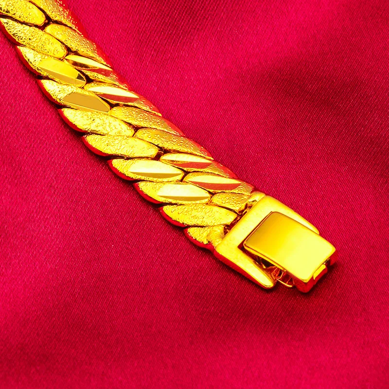 

24K Gold Watch Clasp Bracelet | AU999 Pure Gold, classic watch clasp design, unisex style, shiny finish, perfect for daily wear