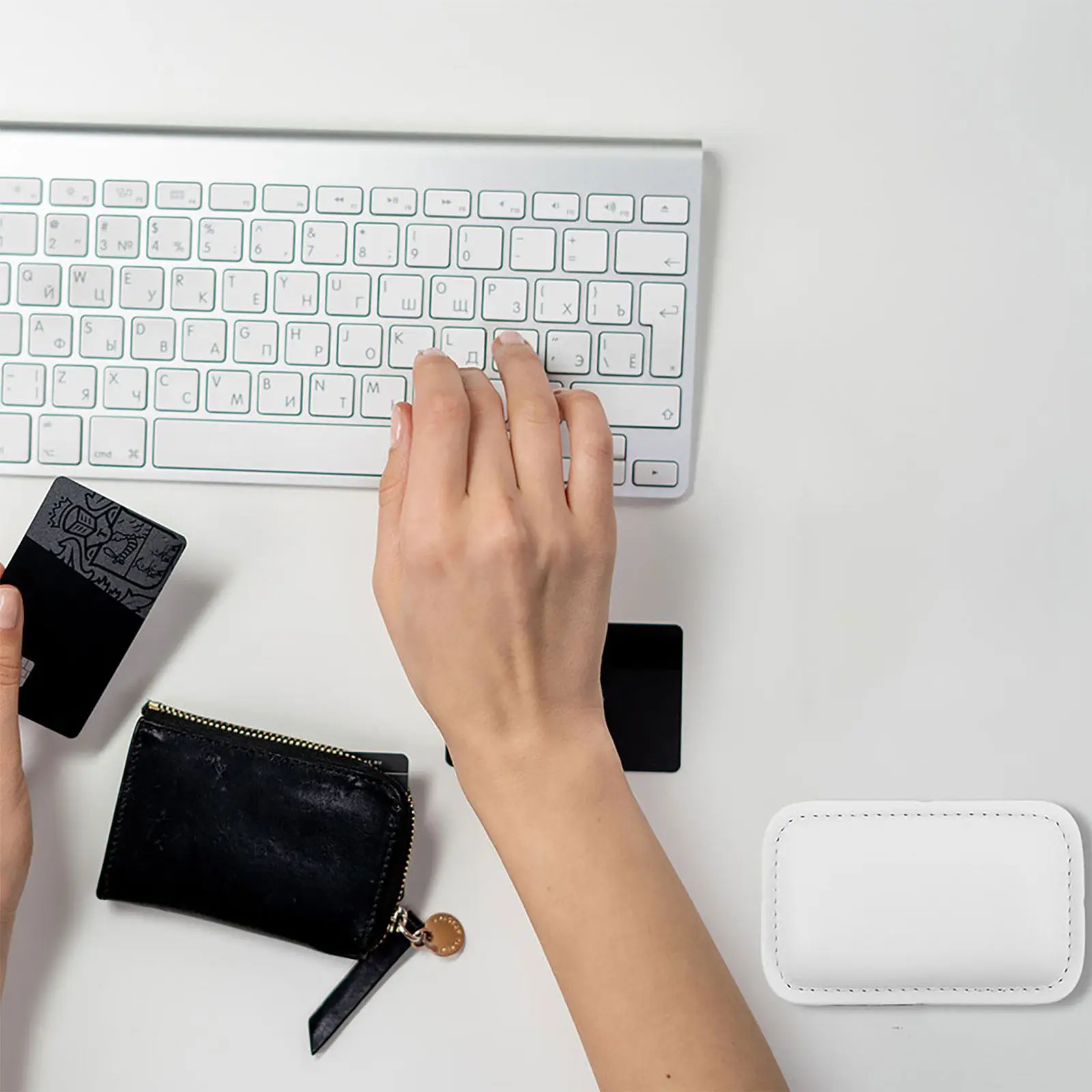 2Pcs Computer Keyboard Wrist Rest Support for Typing Gaming Ergonomic Wrist Cushion Hand Pad Keyboard Pad