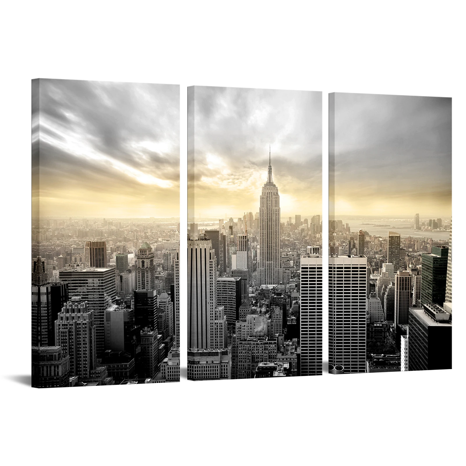 

3 Pieces City Landscape Poster Home Decor New York City Print Canvas Painting Modern Style Pictures Living Room Wall Art