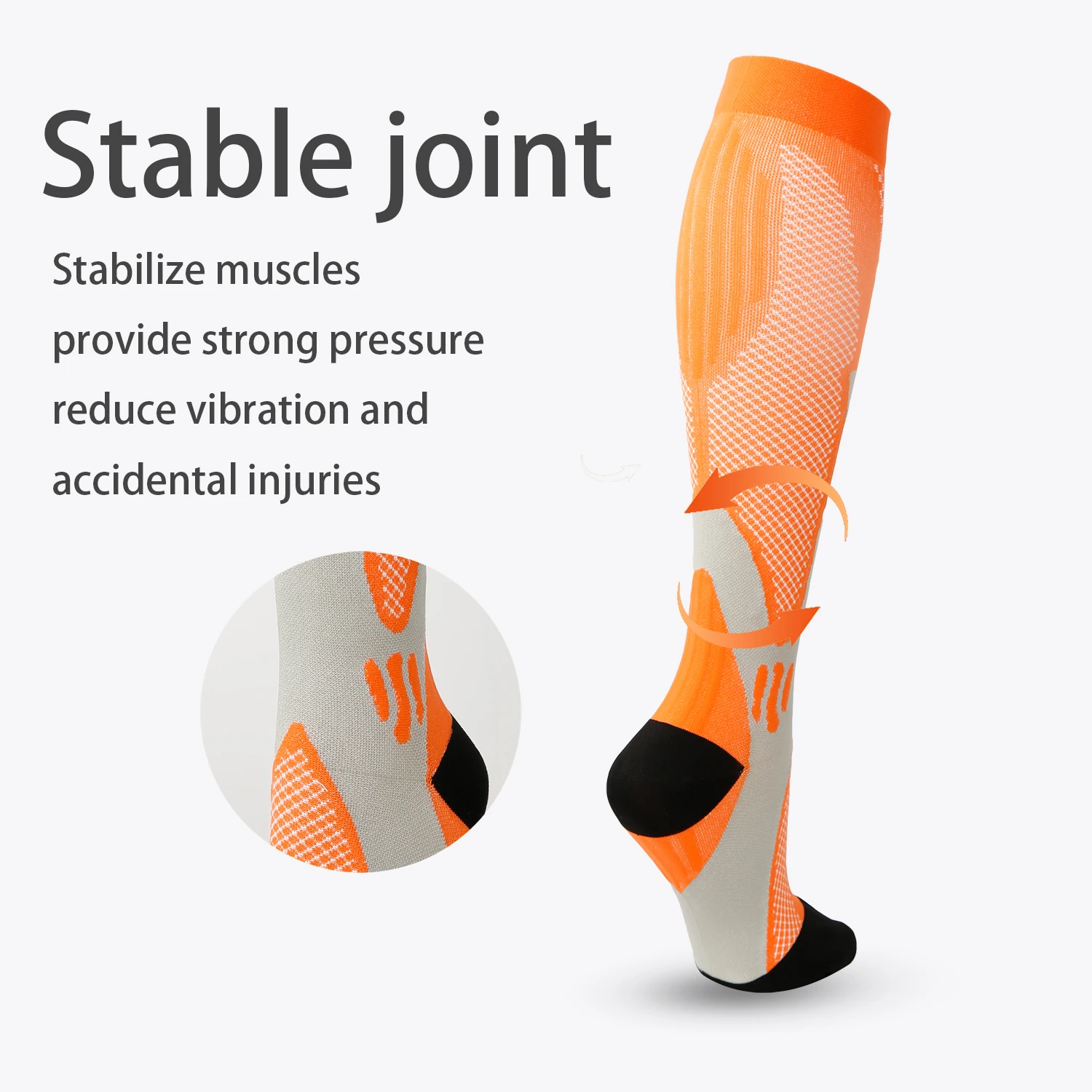 Calcetines de presión de nailon para hombre y mujer, medias de compresión para ciclismo, calcetines de fútbol de pierna larga, calcetines deportivos para correr al aire libre