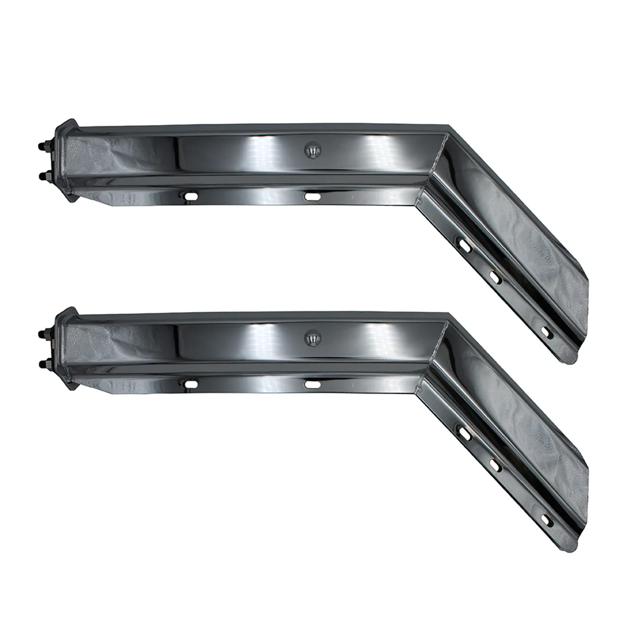 

30 Inch Length 45 Degree Angled Spring Loaded Mud Flap Hanger For Semi Truck 1-1/8 Inch Bolt Spacing