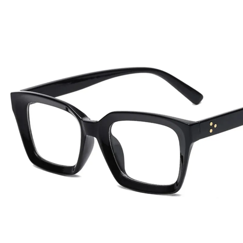 نظارات قراءة مربعة شفافة للجنسين للنساء، إطارات نظارات شمسية كبيرة الحجم مضادة للضوء الأزرق للرجال
