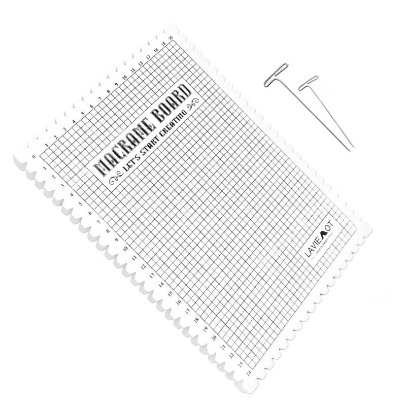 Foam Macrames Board with Needle Set for Bracelet Craft Cord String DIY Knotting
