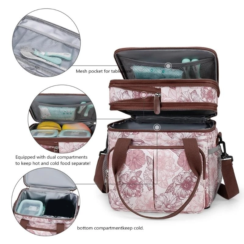 J15U Shoulder Bags Diaper Bag Printed Pattern Mom Bag Large Capacity Cosmetic Storage Bag Handbag for Women Crossbody Bag