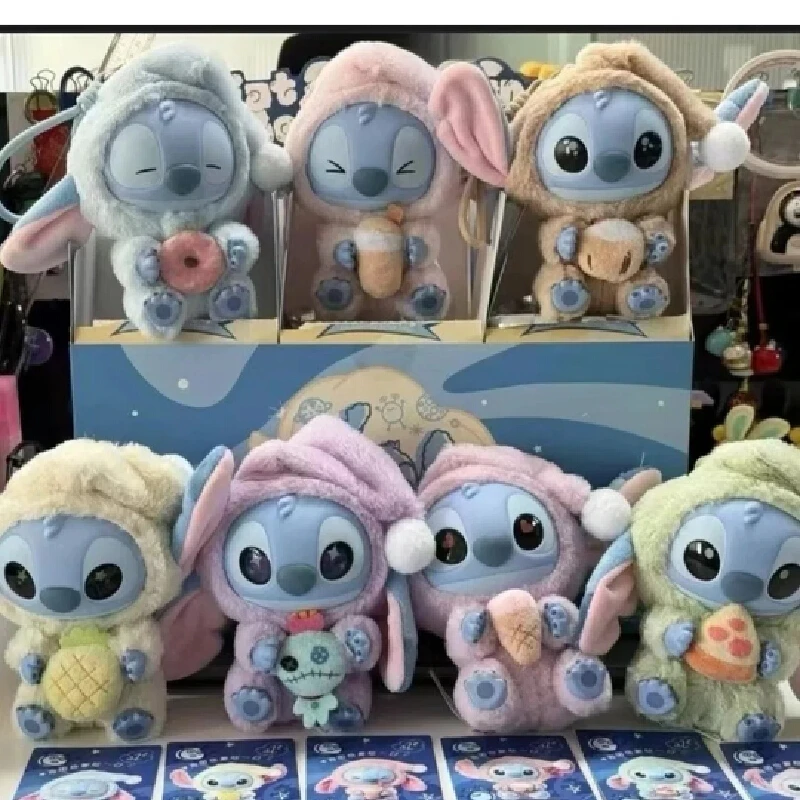 

Аутентичная серия Stitch Eat Before Sleep, виниловая слепая коробка, подвеска, милая кукла, загадочная коробка, игрушка, плюшевая праздничная девушка, индивидуальный подарок
