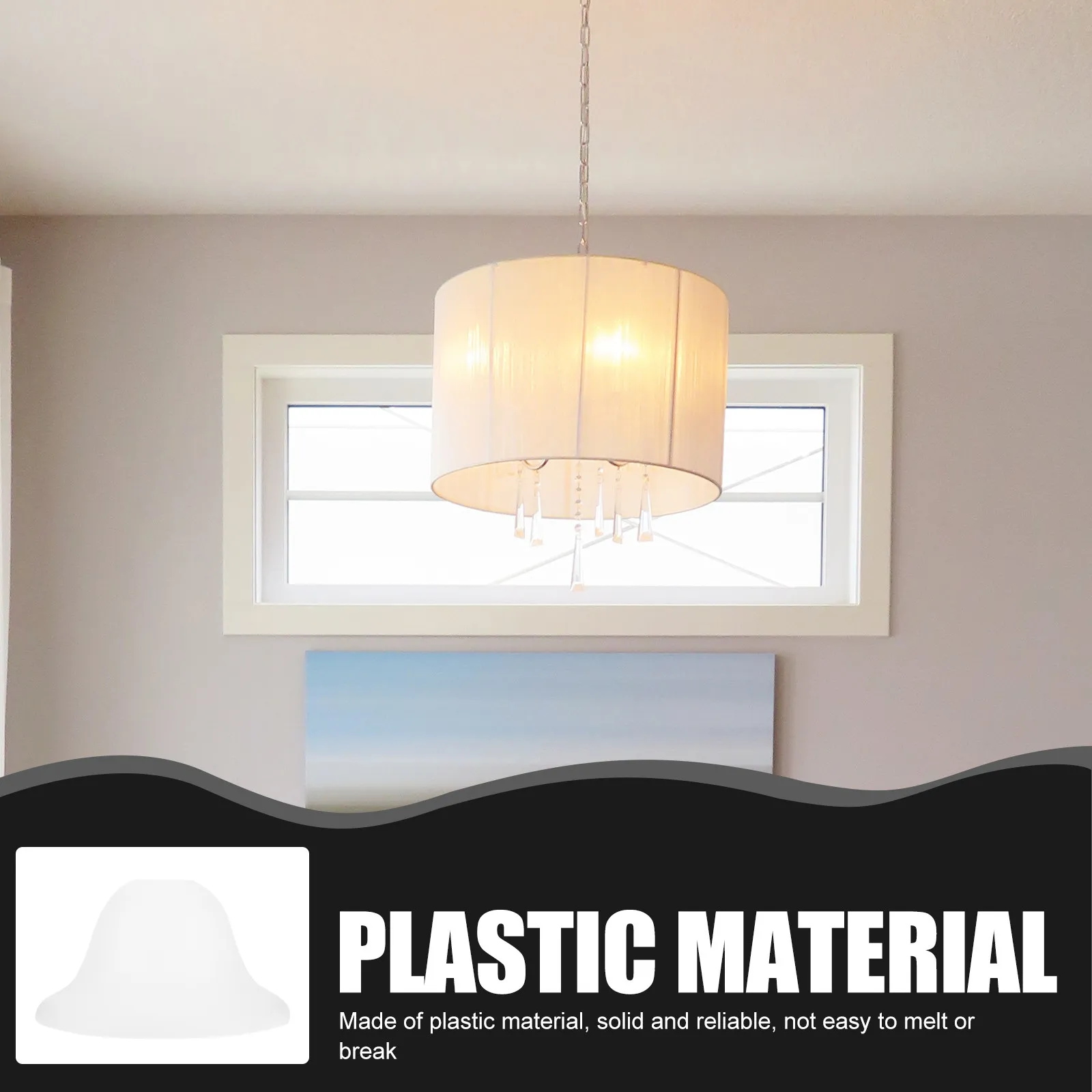 

2Pcs Plastic Lampshade Horseshoe Unique Umbrella Shape Replacement Lamp Cover for Bedside Table Floor Light Lamp Shade