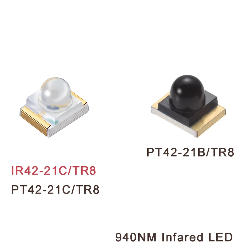 赤外線発光ダイオードラウンドemissio PT42-21B tr8 smd、940nm、1.8mm、10個