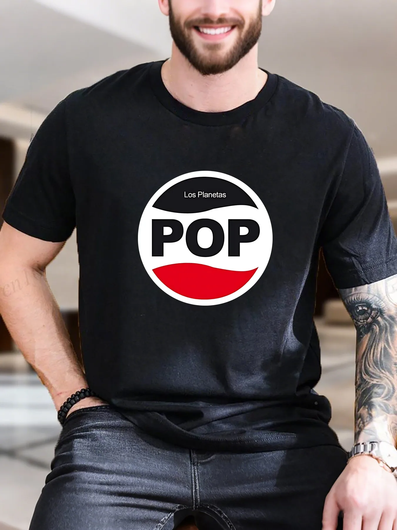 

New Arrival Fashion Men's Cotton Printed T-Shirt Stylish Pepsi Pop Logo Design Casual Comfort Fit Summer Essential Soft Breathable