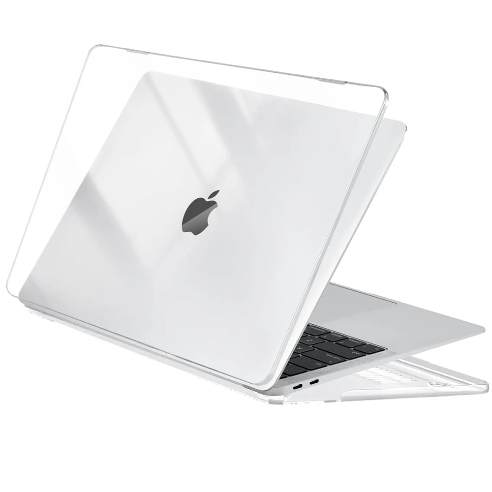 Compatible with MacBook Air 13 inch Case 2020-2018 Release M1 A2337 A2179 A1932 with ID Plastic Hard Shell Case Crystal Clear