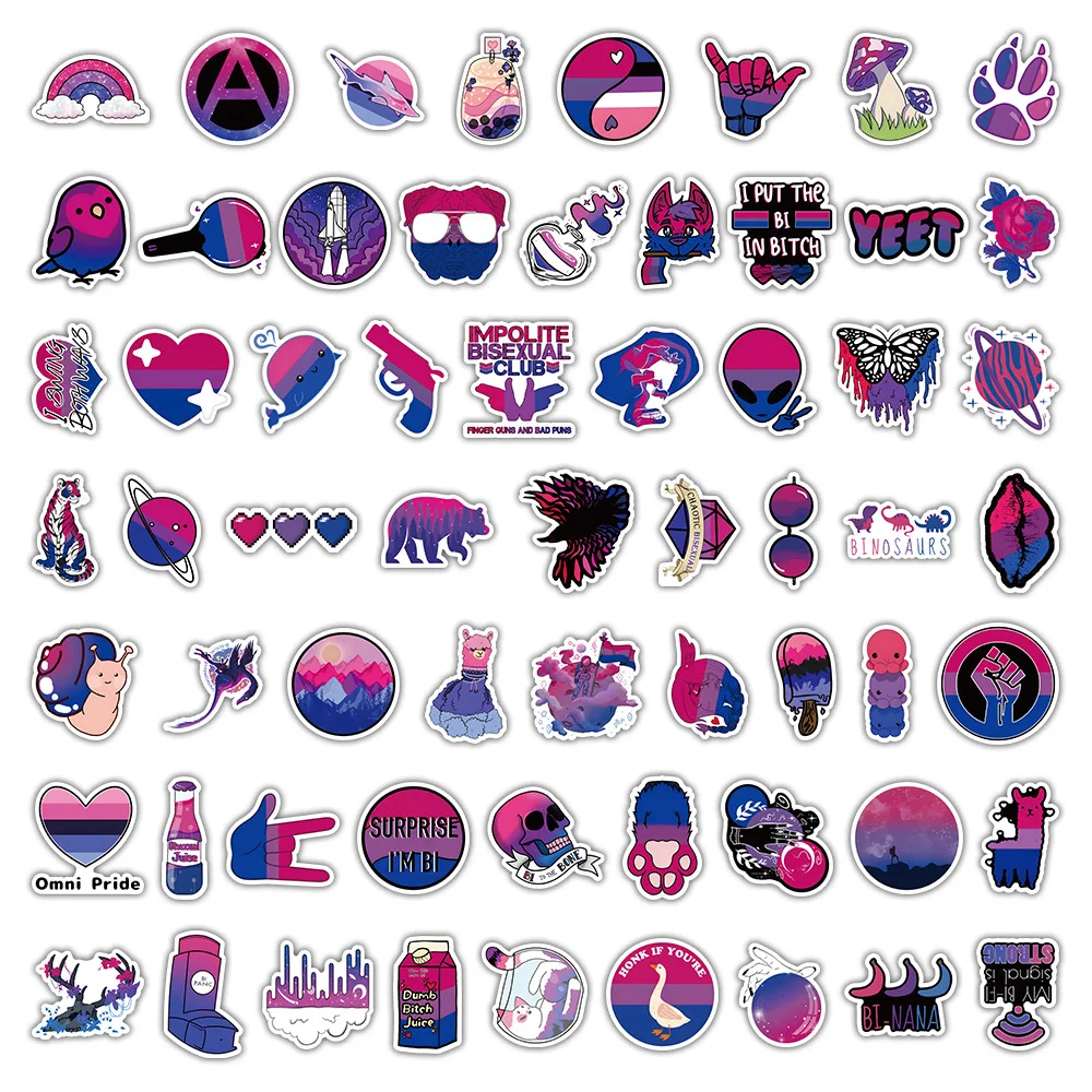 10/30/50/126 adet nonpanpansexual Transgender Bisexual Asexual gurur LGBT çıkartmalar DIY bisiklet kaykay buzdolabı komik Sticker