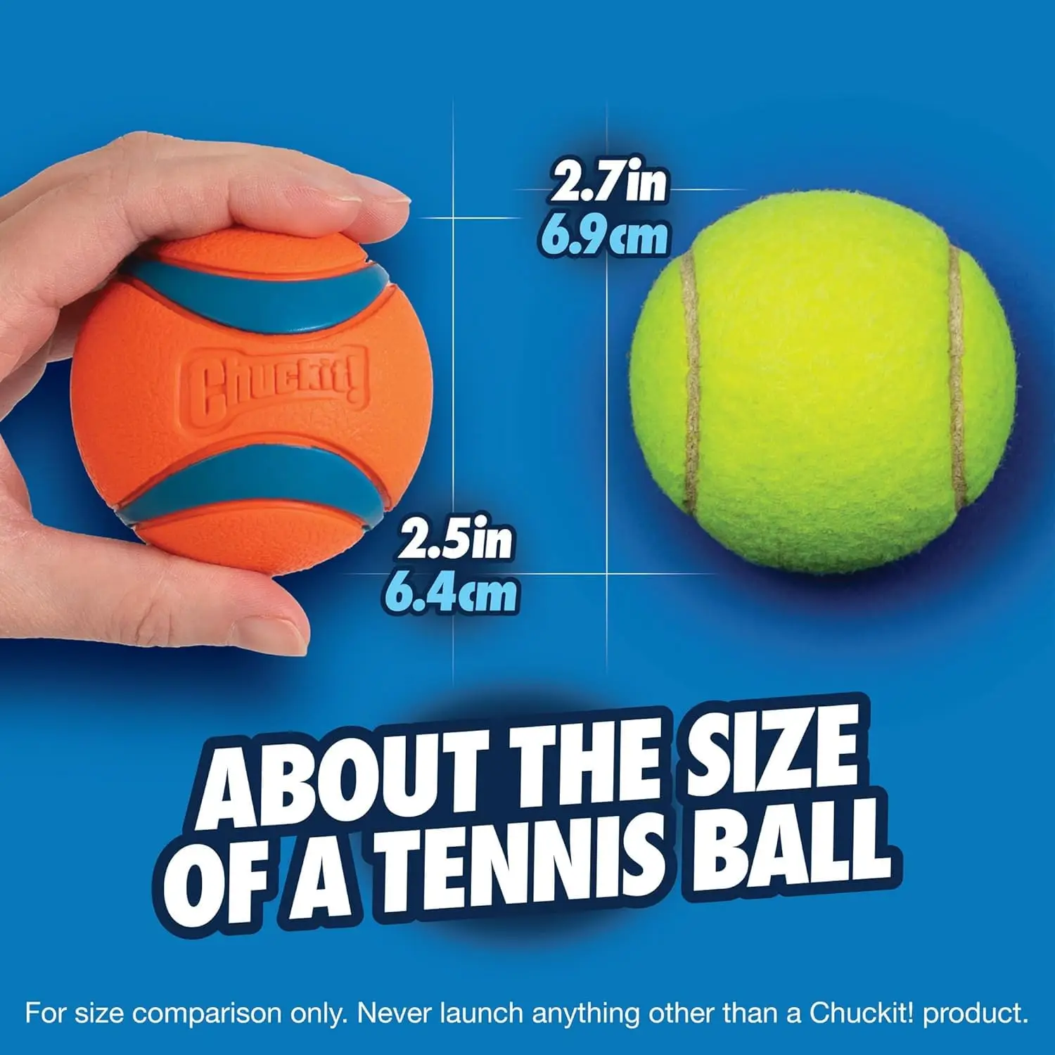 Chuckit! Ultra Ball Dog Toy - Small Bouncy Fetch Balls For Dogs 0-20 lbs - Made from Durable Rubber - Floating Water Pet Toys