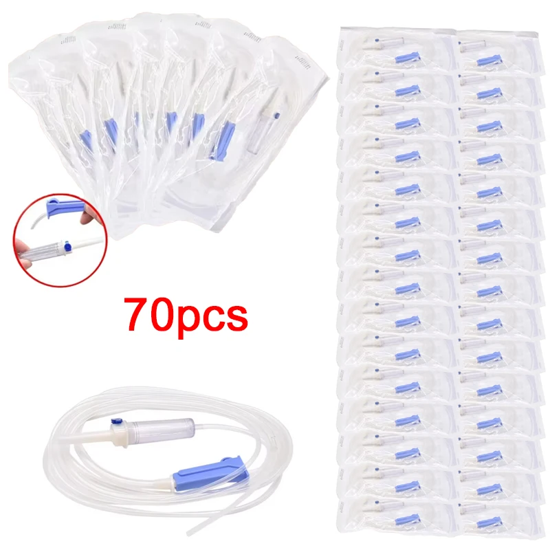 

70pcs Dental Implant Flushing Tube Disposable Transparent Irrigation Pipe for NSK Implant Machine Oral Surgery Kit