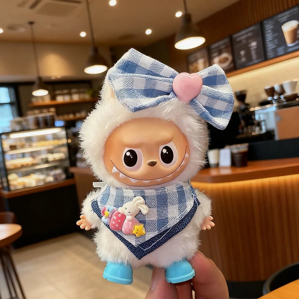 Plush Doll's Clothes for Mini Labubu 4.0 Christmas Set New Year Wear Mini Doll's Accessories Christmas Gift