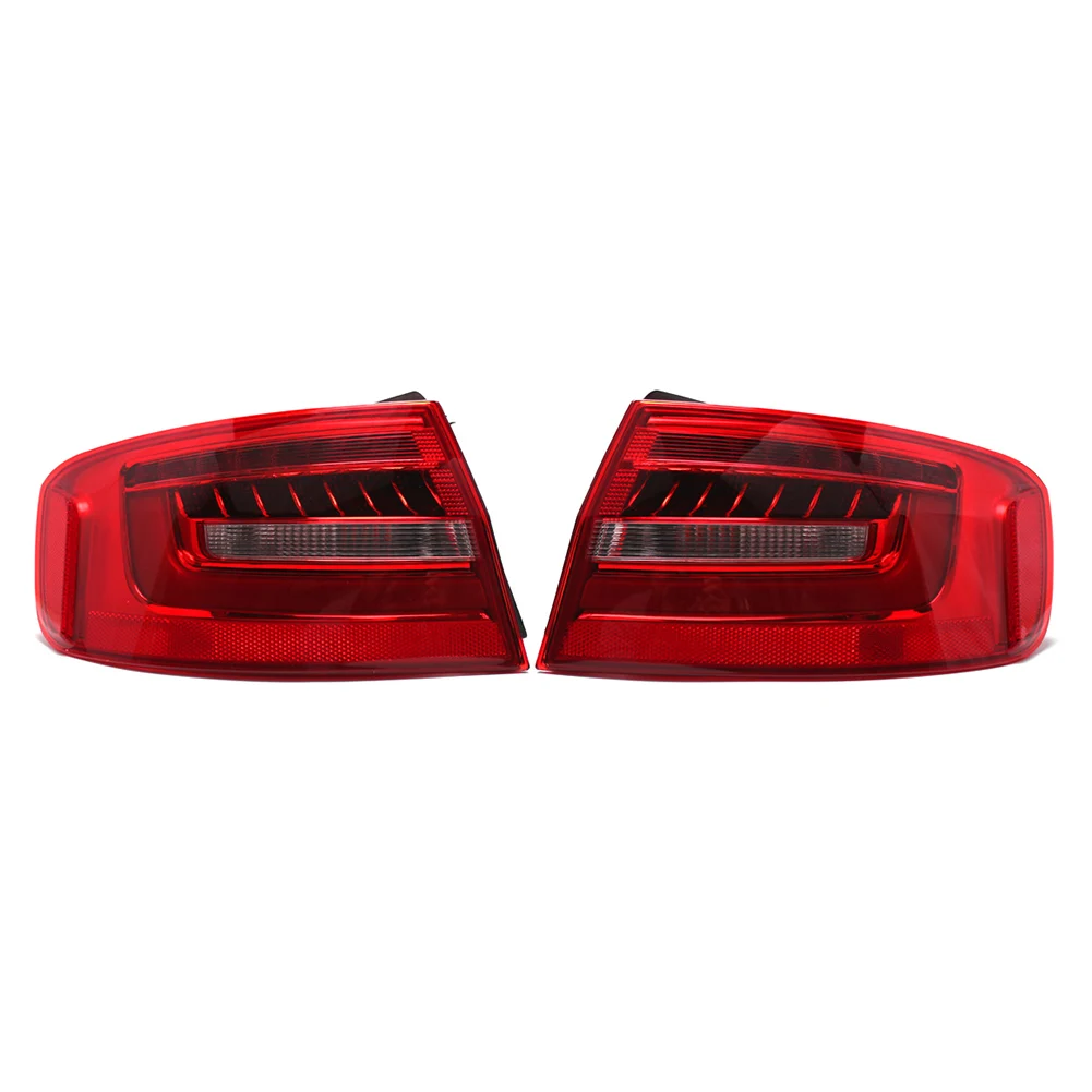 1 Pair Red Car Outer Tail Light Rear Brake Lamp Assembly ABS+PC For Audi A4 S4 8K5945095AC, 8K5945096AC, 8K5945095AD, AU2804110