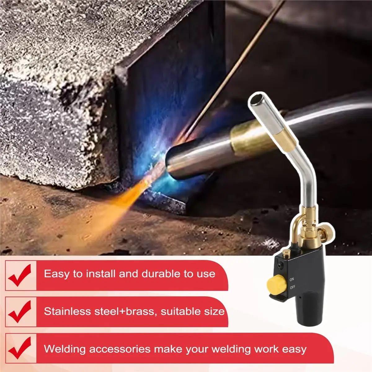 #10E High Intensity Soldering Torch Head,Soldering Torch Head,(Stainless steel + brass)
