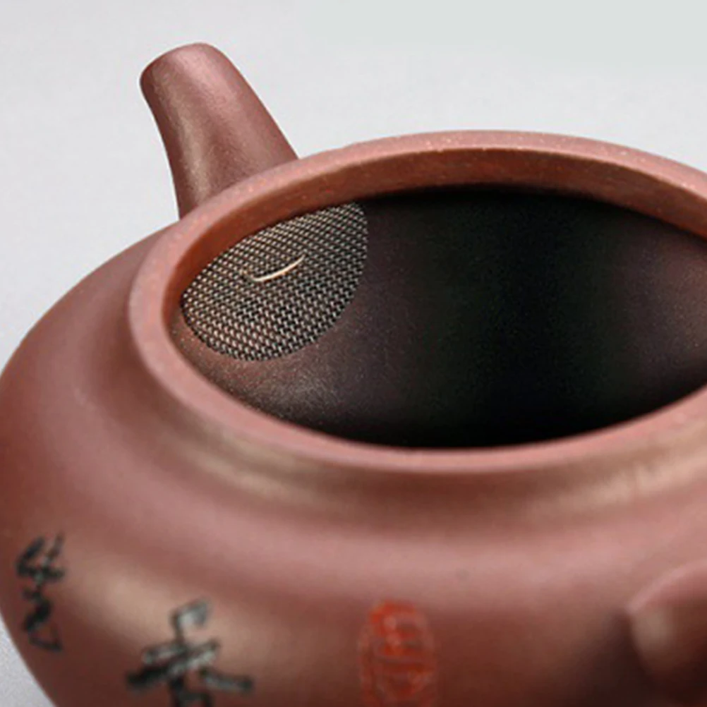 

3 Pcs Purple Clay Pot Filter Loose Tea Strainer Screen Mesh Infuser Stainless Steel