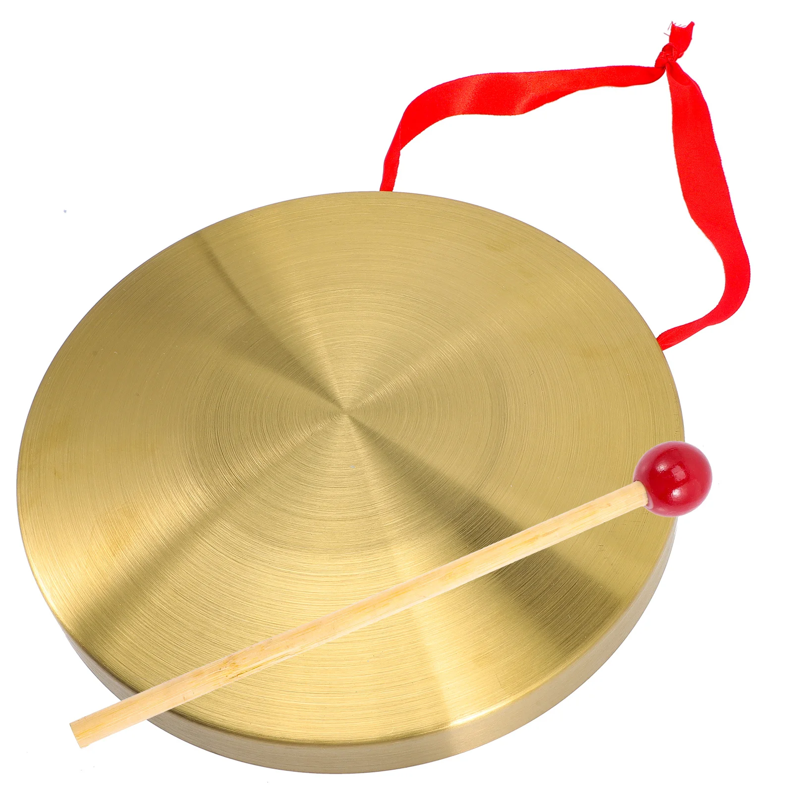 

Copper Gong Instrument Portable Handheld Percussion Tool Loud Resonant Sound For Party Opening Warning Anti-Flood
