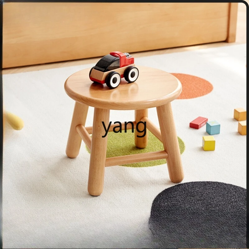 

LTT Solid Wood Small Stool Household Stool Oak Short Stool Bench