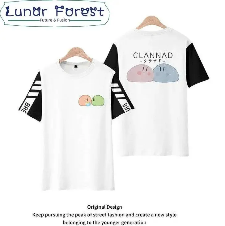 

Clannad dango 3d printing T-shirt summer fashion around neck short sleeve popular anime japanese game streetwear 2024