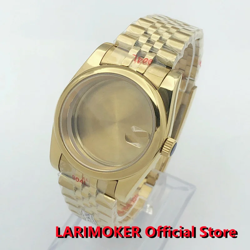 

LARIMOKER 36/39mm Sapphire Glass Gold NH34 Case fit NH35 ETA2824 2836 PT5000 Miyota8215 821A DG2813 3804 Movement