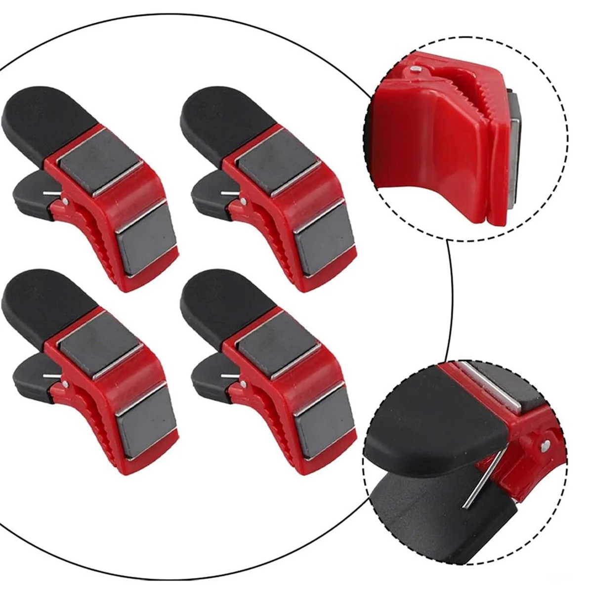 

ABNJ 4PCS Magnetic Paint Brush Holder, Spill Prevention Tin Opener Light Weight DIY Tool Multipurpose Holder Paint Can Opener