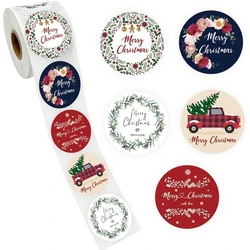 100-500pcs Christmas Stickers Holiday Label, Family Merry Christmas Stickers, Xmas Decorative Envelope Seals Stickers for Cards