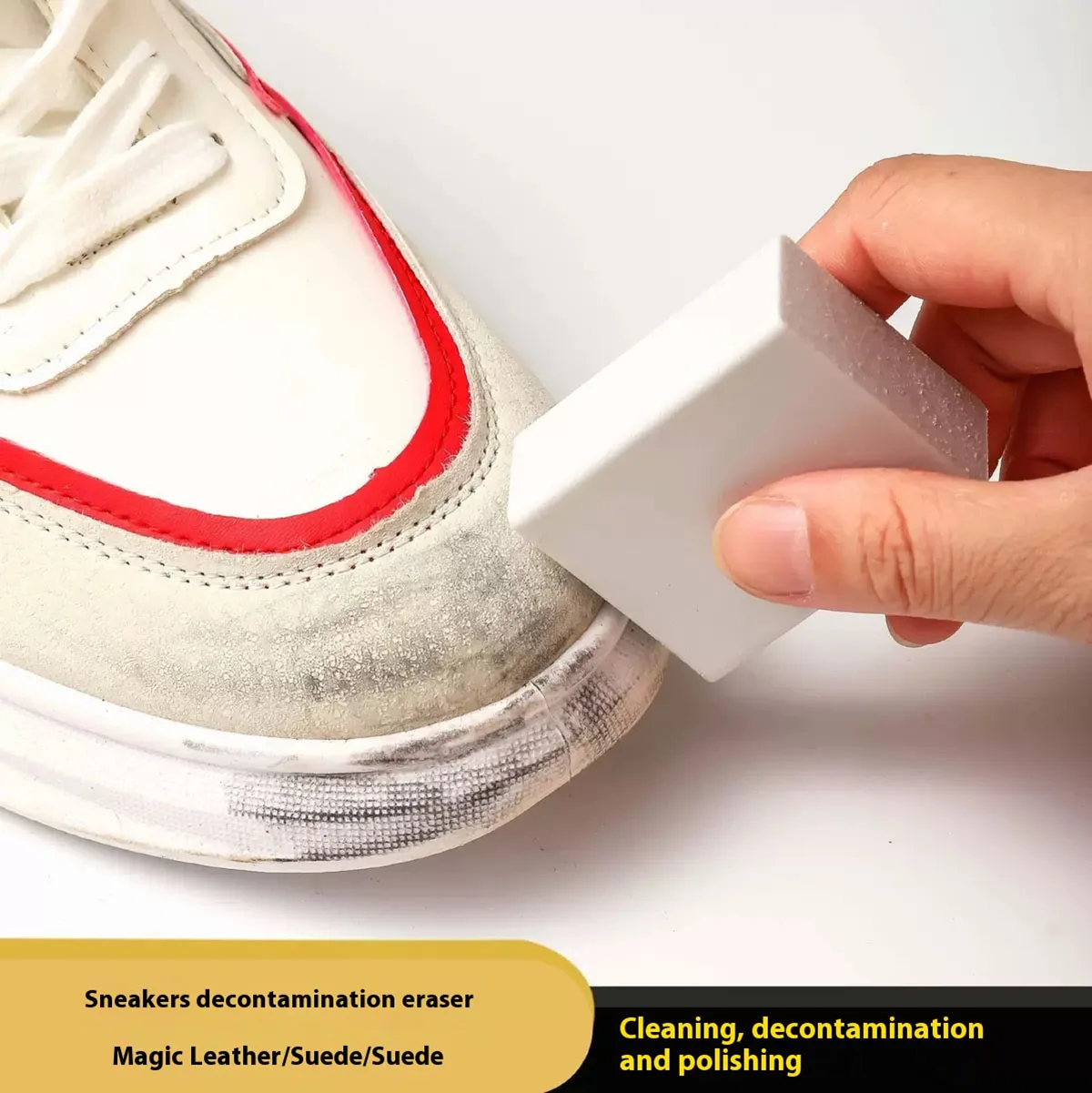 Gomme de nettoyage de chaussures – Revitalisez vos baskets avec cette brosse à chaussures sans eau pour l'élimination des taches et le conditionnement
