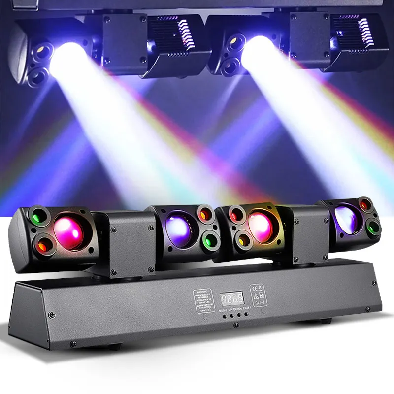 2026 RGBW DMX Bar Beam Lampe Disco Tanzlichter Schallaktivierte Heimparty-Atmosphärenbeleuchtung für Hochzeit, Club und Romantik