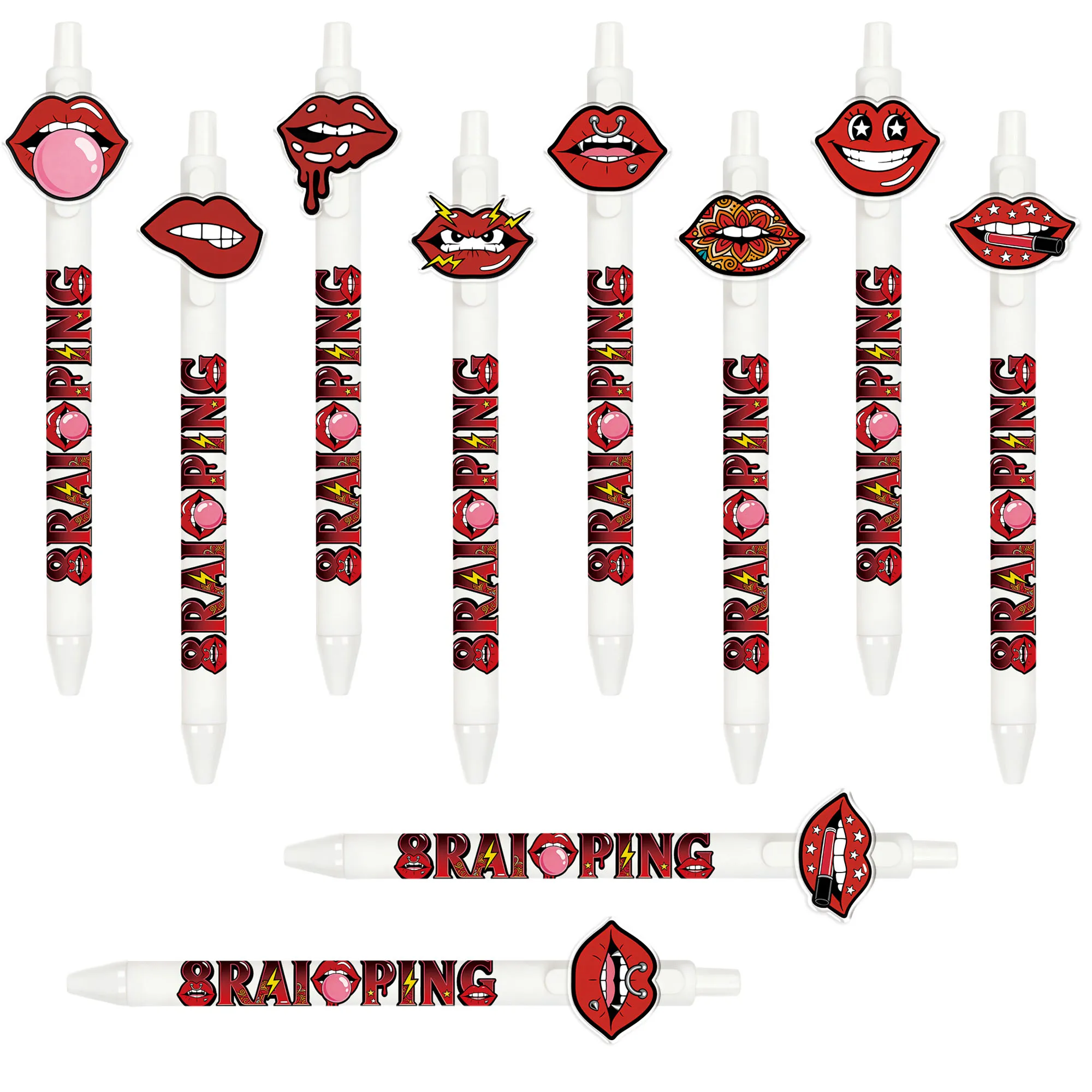 

10 pieces / 15 pieces Cool Lip Shape Roundpoint Pens - Office Writing and Signature Pens - Lip Shape Writing Pens
