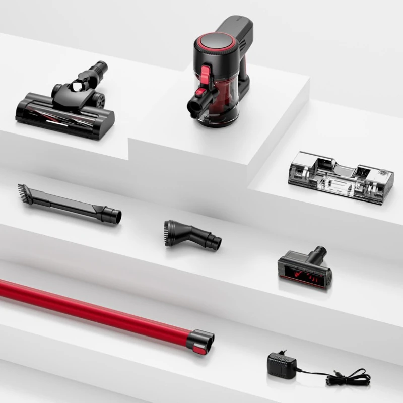 للمكنسة الكهربائية المنزلية اللاسلكية 500 وات محرك بدون فرشاة مع شاشة ديجيتال مكنسة كهربائية محمولة عالية الطاقة وعالية الشفط