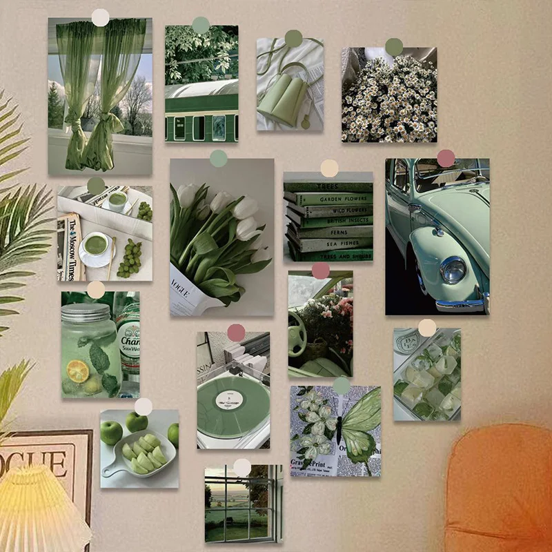 Tarjetas postales decorativas Vintage INS, accesorios para fotos, Fondo de pared Diy, decoración del hogar, dormitorio, pegatinas de pared, carteles, 15 piezas por juego