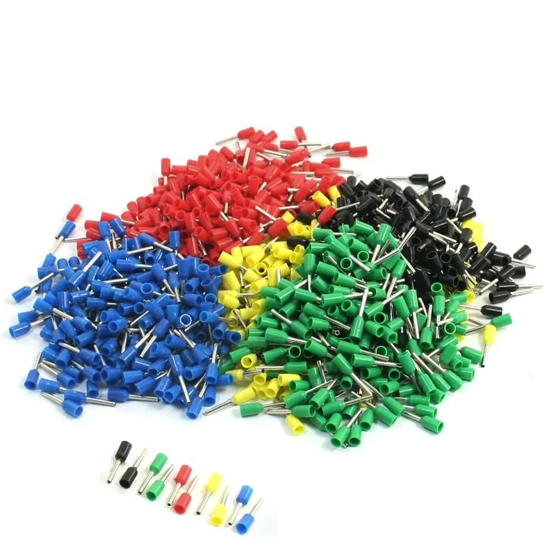 

Nylon-Insulated Cord End Terminals | Tubular Crimp Ferrules for Wire | 8 AWG-1/0 AWG, E10-12 E16-12 E25-16 E35-16 E50-20