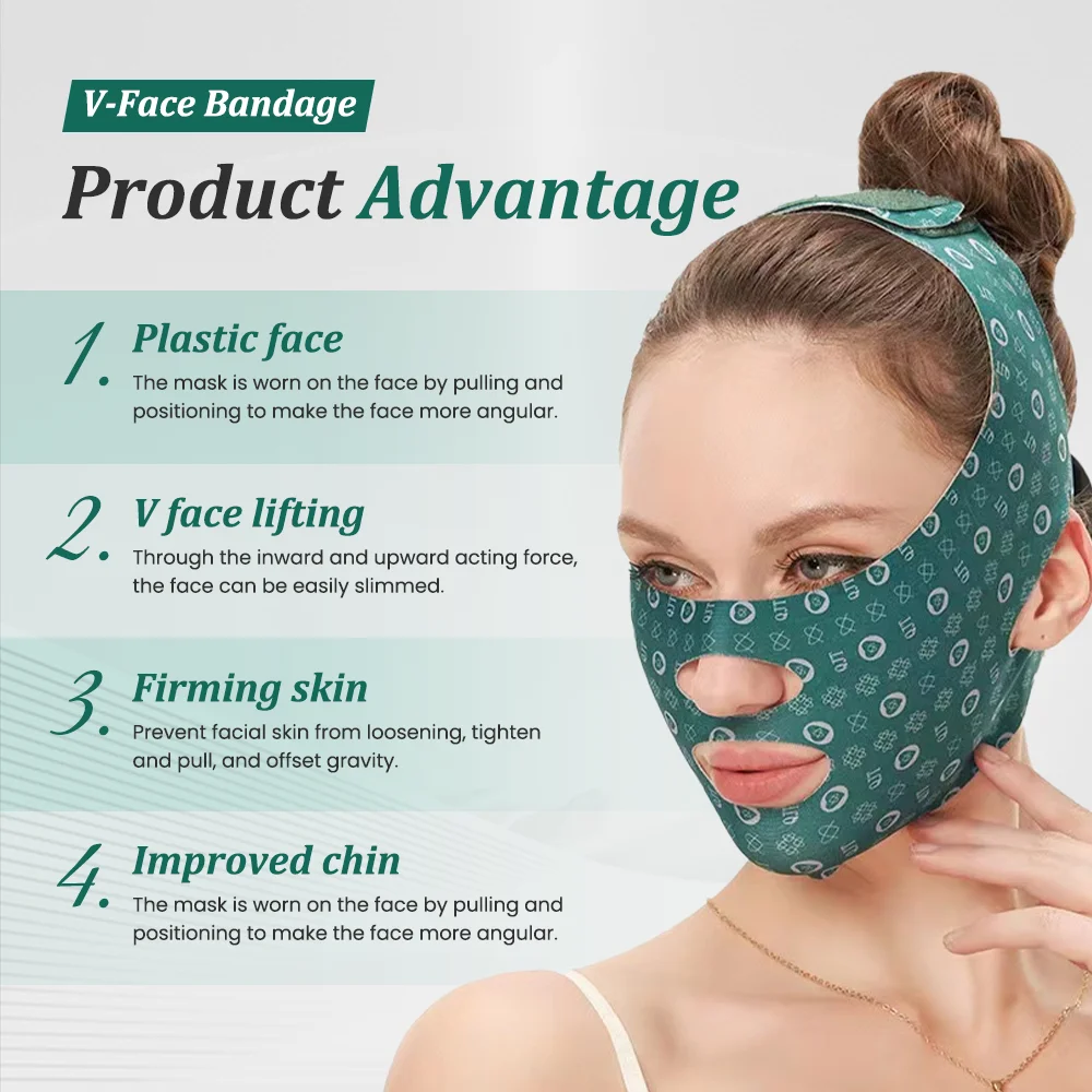 Slimming Bandage V Line Face Shaper Women Chin Cheek Lift Up Belt Facial Massage Tightener Slim Strap Facial Mask Tool