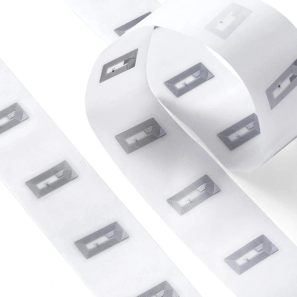 NFC-tagstickers transparante zelfklevende tags, RFID-tags met herschrijfbaar 137 byte-geheugen, geschikt voor alle NFC-compatibele smartphones