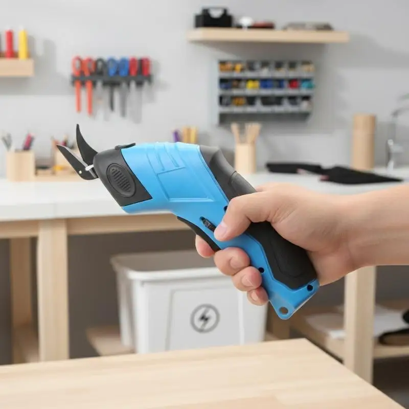 3.6V Electric Scissors Fabric Cutting Machine Leather Tailor Scissors +Tungsten Steel Blades USB Charging Portable Power Tool